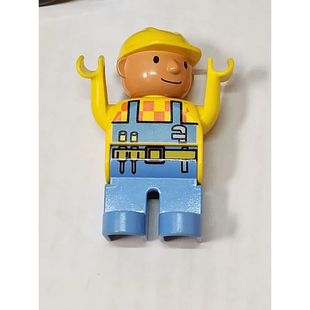 LEGO DUPLO Worker Figure with Blue Construction Truck